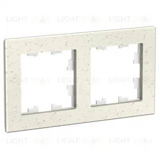Рамка двойная Schneider Electric Atlasdesign Nature, крем роял мрамор ATN343102 ATN343102