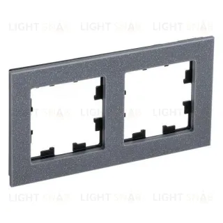 Рамка двойная Schneider Electric Atlasdesign Nature, айс грей мрамор ATN343202 ATN343202