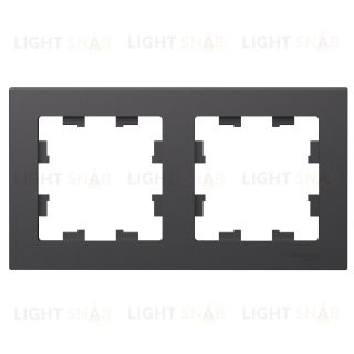 Рамка двойная Schneider Electric Atlasdesign, базальт ATN001402 ATN001402