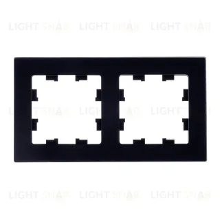 Рамка двойная Schneider Electric Atlasdesign Nature, натуральное стекло черное ATN361002 ATN361002