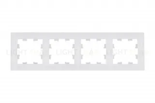 Рамка четверная Schneider Electric Atlasdesign Nature, натуральное стекло белое ATN360104 ATN360104