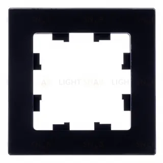 Рамка одинарная Schneider Electric Atlasdesign Nature, натуральное стекло черное ATN361001 ATN361001