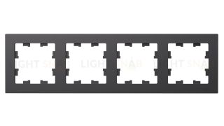 Рамка четверная Schneider Electric Atlasdesign, базальт ATN001404 ATN001404