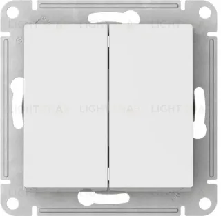 Выключатель двухклавишный Schneider Atlasdesign IP44, 10А, быстрозажим. клем., белый ATN440151S ATN440151S