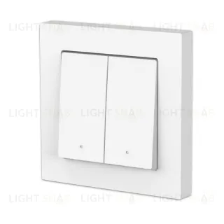 Smart выключатель двухклавишный с подсветкой, Schneider Atlasdesign Zigbee 3.0, L+N, 10А, белый ATN000153Z ATN000153Z