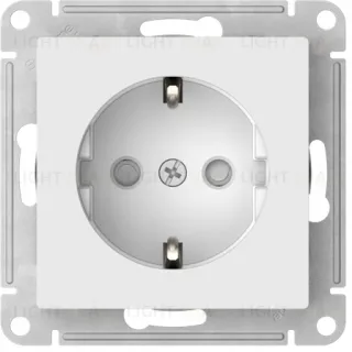 Розетка с заземлением со шторками Schneider Electric Atlasdesign 16А, быстрозажим. клем., белый ATN000145S ATN000145S