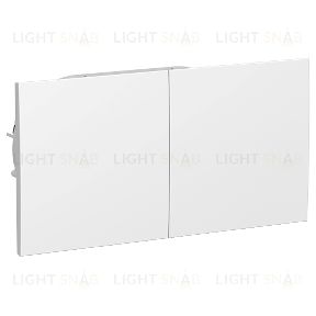 Розетка двойная с заземлением со шторками с развижной крышкой в сборе Schneider Atlasdesign, белый ATN000128 ATN000128