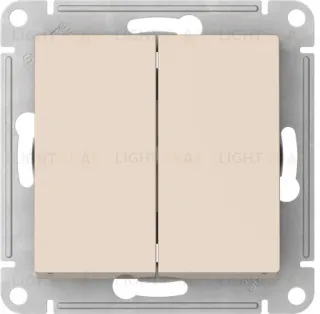Выключатель двухклавишный Schneider Atlasdesign 10А, быстрозажим. клем., бежевый ATN000251S ATN000251S