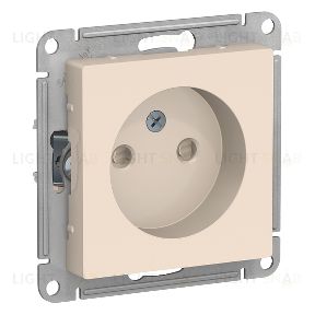 Розетка без заземления со шторками Schneider Electric Atlasdesign 16А, бежевый ATN000249 ATN000249