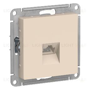 Розетка компьютерная одинарная Schneider Electric Atlasdesign RJ45 5 кат., бежевый ATN000283 ATN000283
