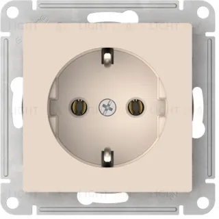 Розетка с заземлением Schneider Electric Atlasdesign 16А, быстрозажим. клем., бежевый ATN000243S ATN000243S
