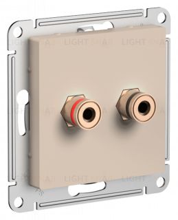 Розетка акустическая двойная Schneider Atlasdesign, песочный ATN001287 ATN001287