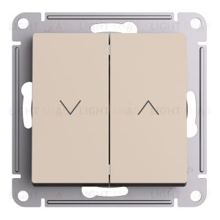 Выключатель управления для жалюзи и рольставней Schneider Electric Atlasdesign 10А/250В, песочный ATN001219 ATN001219