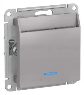 Карточный выключатель с задержкой времени 10А/250 В~ Schneider Electric Atlasdesign, алюминий ATN000367 ATN000367