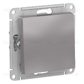 Выключатель одноклавишный кнопочный Schneider Electric Atlasdesign 10А, алюминий ATN000315 ATN000315