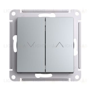 Выключатель управления для жалюзи и рольставней Schneider Electric Atlasdesign 10А/250В, алюминий ATN000319 ATN000319