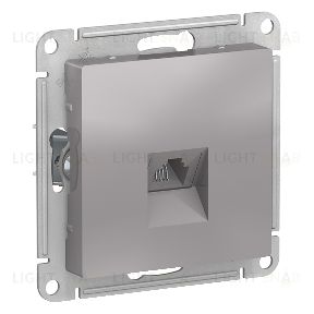Розетка телефонная одинарная Schneider Electric Atlasdesign RJ11, алюминий ATN000381 ATN000381