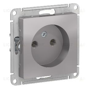 Розетка без заземления Schneider Electric Atlasdesign 16А, алюминий ATN000341 ATN000341