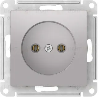 Розетка без заземления Schneider Electric Atlasdesign 16А, быстрозажим. клем., алюминий ATN000341S ATN000341S