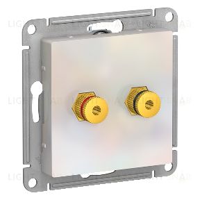 Розетка акустическая двойная Schneider Atlasdesign, жемчуг ATN000487 ATN000487