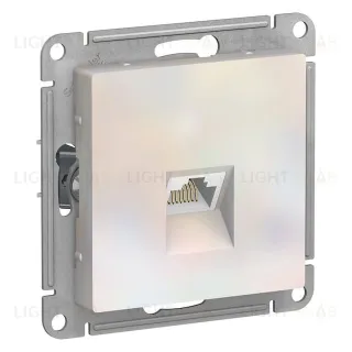 Розетка компьютерная одинарная Schneider Electric Atlasdesign RJ45 6A кат., жемчуг ATN000486 ATN000486