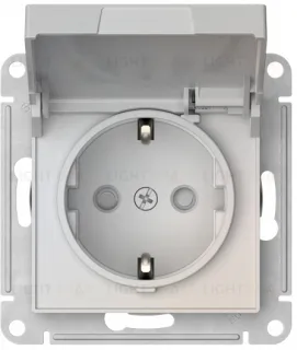 Розетка с заземлением со шторками и крышкой Schneider Electric Atlasdesign 16А IP20, быстрозажим. клем., жемчуг ATN000446S ATN000446S