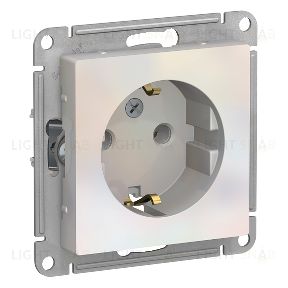 Розетка с заземлением Schneider Electric Atlasdesign 16А, жемчуг ATN000443 ATN000443