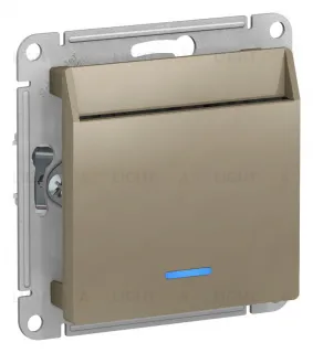 Карточный выключатель с задержкой времени 10А/250 В~ Schneider Electric Atlasdesign, шампань ATN000567 ATN000567