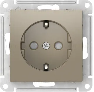 Розетка с заземлением со шторками Schneider Electric Atlasdesign 16А, быстрозажим. клем., шампань ATN000545S ATN000545S