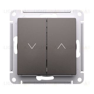 Выключатель управления для жалюзи и рольставней Schneider Electric Atlasdesign 10А/250В, мокко ATN000619 ATN000619