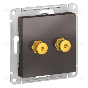 Розетка акустическая двойная Schneider Atlasdesign, мокко ATN000687 ATN000687