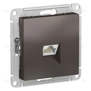 Розетка компьютерная одинарная Schneider Electric Atlasdesign RJ45 6A кат., мокко ATN000686 ATN000686