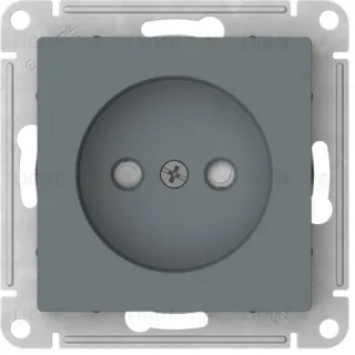 Розетка без заземления со шторками Schneider Electric Atlasdesign 16А, быстрозажим. клем., грифель ATN000749S ATN000749S