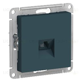 Розетка телефонная одинарная Schneider Electric Atlasdesign RJ11, изумруд ATN000881 ATN000881