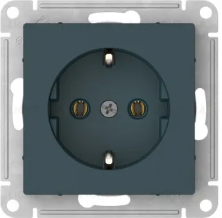 Розетка с заземлением Schneider Electric Atlasdesign 16А, быстрозажим. клем., изумруд ATN000843S ATN000843S