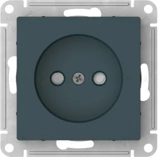 Розетка без заземления со шторками Schneider Electric Atlasdesign 16А, быстрозажим. клем., изумруд ATN000849S ATN000849S