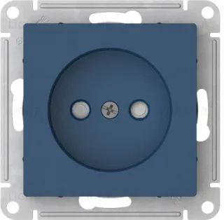 Розетка без заземления со шторками Schneider Electric Atlasdesign 16А, быстрозажим. клем., аквамарин ATN001149S ATN001149S