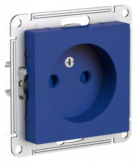Розетка без заземления со шторками Schneider Electric Atlasdesign 16А, аквамарин ATN001149 ATN001149