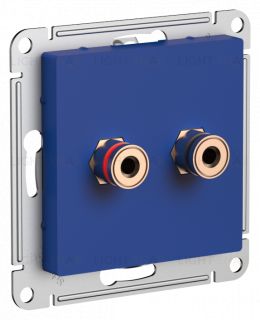 Розетка акустическая двойная Schneider Atlasdesign, аквамарин ATN001187 ATN001187