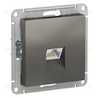 Розетка компьютерная одинарная Schneider Electric Atlasdesign RJ45 6A кат., сталь ATN000986 ATN000986