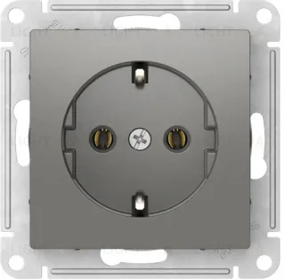 Розетка с заземлением Schneider Electric Atlasdesign 16А, быстрозажим. клем., сталь ATN000943S ATN000943S