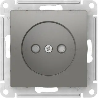 Розетка без заземления со шторками Schneider Electric Atlasdesign 16А, быстрозажим. клем., сталь ATN000949S ATN000949S