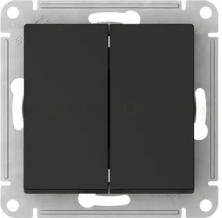 Выключатель двухклавишный Schneider Atlasdesign IP44, 10А, быстрозажим. клем., карбон ATN441051S ATN441051S