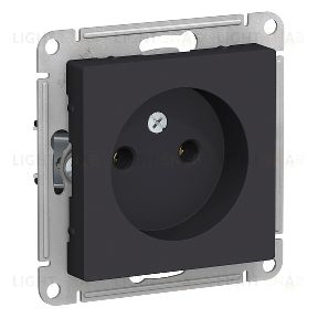 Розетка без заземления Schneider Electric Atlasdesign 16А, карбон ATN001041 ATN001041