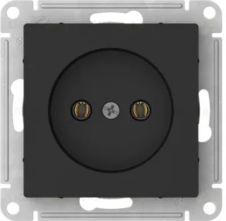 Розетка без заземления Schneider Electric Atlasdesign 16А, быстрозажим. клем., карбон ATN001041S ATN001041S