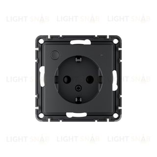 Smart розетка с заземлением со шторками Schneider Electric Atlasdesign Zigbee 3.0, L+N, 16А, карбон ATN001045Z ATN001045Z