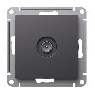 Розетка TV проходная Schneider Electric Atlasdesign 4DB, базальт ATN001492 ATN001492