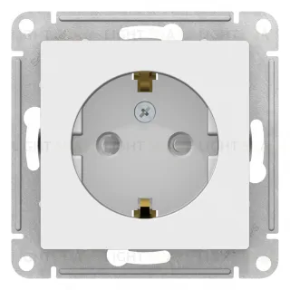 Розетка с заземлением со шторками Schneider Electric Atlasdesign 16А, лотос ATN001345 ATN001345