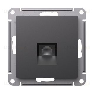 Розетка компьютерная одинарная Schneider Electric Atlasdesign RJ45 6A кат., базальт ATN001486 ATN001486