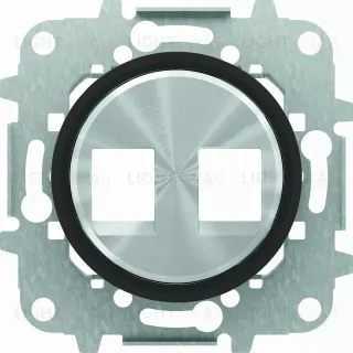 Розетка компьютерная двойная ABB Skymoon RJ45 5 кат., черное стекло 2CLA201850A1001+2CLA201850A1001+2CLA861820A1501 2CLA201850A1001 + 2CLA861820A1501